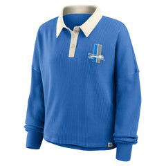 Detroit Lions Women's Oversized Hometown Premium Thermal Long Sleeve Shirt - Blue online