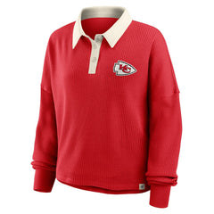Kansas City Chiefs Women's Oversized Hometown Premium Thermal Long Sleeve Shirt - Red cheap