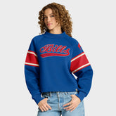 Buffalo Bills Oversized Hometown Toss Sweep Mock Neck Pullover - Royal for sale