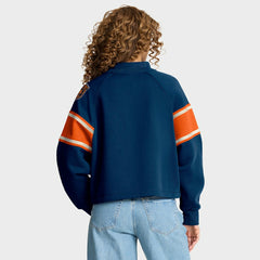 Chicago Bears Oversized Hometown Toss Sweep Mock Neck Pullover - Navy cheap