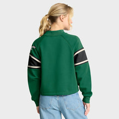 Philadelphia Eagles Oversized Hometown Toss Sweep Mock Neck Pullover - Kelly Green sale