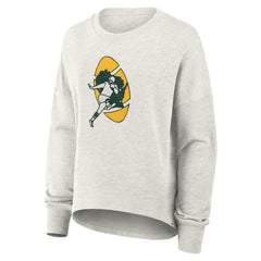 Green Bay Packers Women's Oversized Hometown Pullover Sweatshirt - Heather Gray cheap