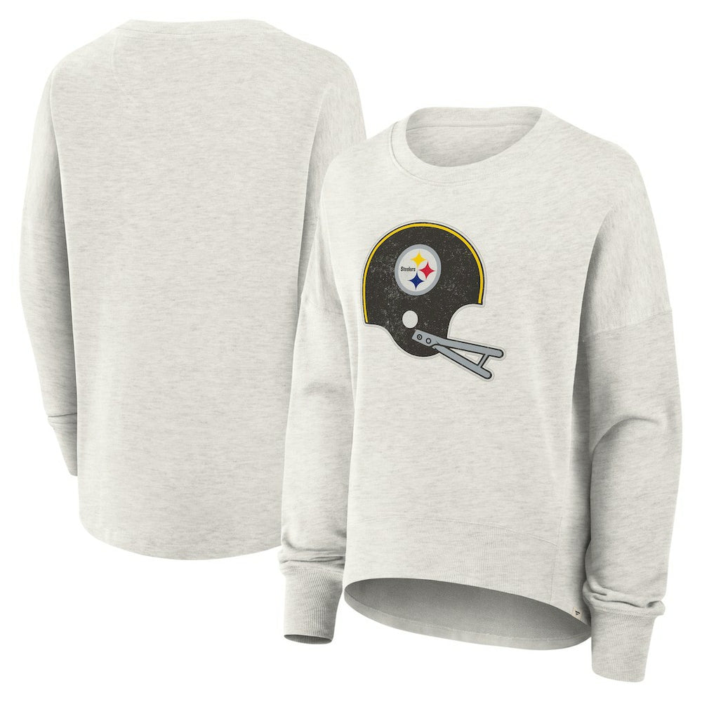 Pittsburgh Steelers Women's Oversized Hometown Pullover Sweatshirt - Heather Gray on sale