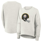 Pittsburgh Steelers Women's Oversized Hometown Pullover Sweatshirt - Heather Gray on sale