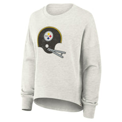 Pittsburgh Steelers Women's Oversized Hometown Pullover Sweatshirt - Heather Gray on sale