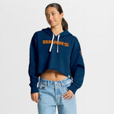 Chicago Bears Women's Oversized Hometown Heritage Cropped Hoodie - Navy cheap