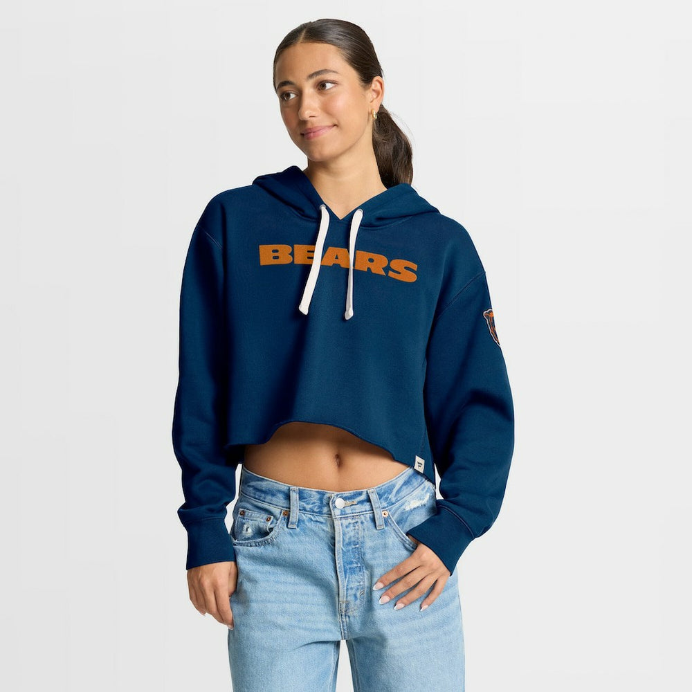 Chicago Bears Women's Oversized Hometown Heritage Cropped Hoodie - Navy cheap