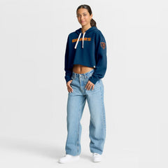 Chicago Bears Women's Oversized Hometown Heritage Cropped Hoodie - Navy cheap