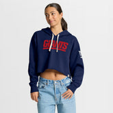 New York Giants Women's Oversized Hometown Heritage Cropped Hoodie - Navy cheap