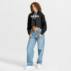 Las Vegas Raiders Women's Oversized Hometown Heritage Cropped Hoodie - Black cheap