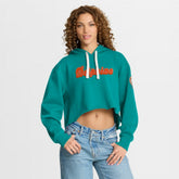 Miami Dolphins Women's Oversized Hometown Heritage Cropped Hoodie - Aqua for sale