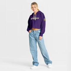 Minnesota Vikings Women's Oversized Hometown Heritage Cropped Hoodie - Purple sale