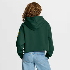 Green Bay Packers Women's Oversized Hometown Heritage Cropped Hoodie - Green cheap