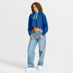 Seattle Seahawks Women's Oversized Hometown Heritage Cropped Hoodie - Royal outlet