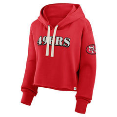 San Francisco 49ers Women's Oversized Hometown Heritage Cropped Hoodie - Scarlet cheap
