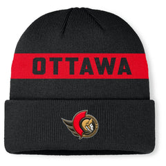 Ottawa Senators Fanatics Authentic Pro Rink Cuffed Knit Hat Black