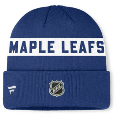 Toronto Maple Leafs Fanatics Authentic Pro Rink Cuffed Knit Hat Blue