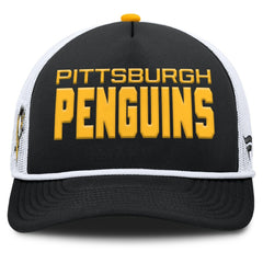 Pittsburgh Penguins Fanatics Authentic Pro Rink A-Frame Adjustable Hat Black/White