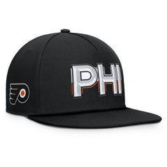 Philadelphia Flyers Fanatics Authentic Pro Rink Team Code Snapback Hat Black