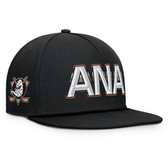 Anaheim Ducks Fanatics Authentic Pro Rink Team Code Snapback Hat Black