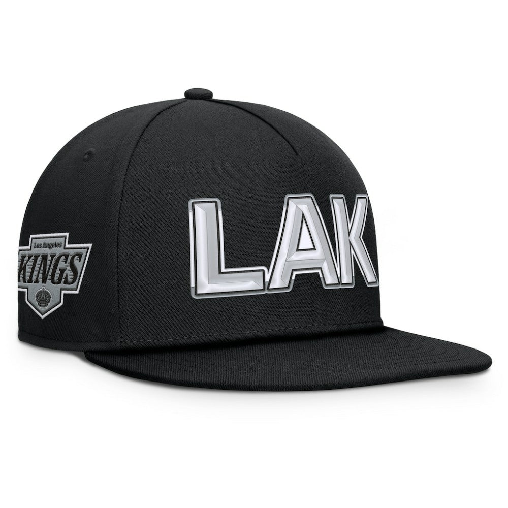 Los Angeles Kings Fanatics Authentic Pro Rink Team Code Snapback Hat Black