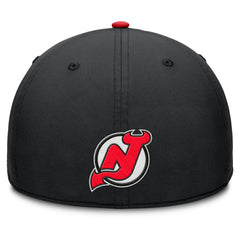 New Jersey Devils Fanatics Authentic Pro Rink Team Code Flex Hat Black/Red