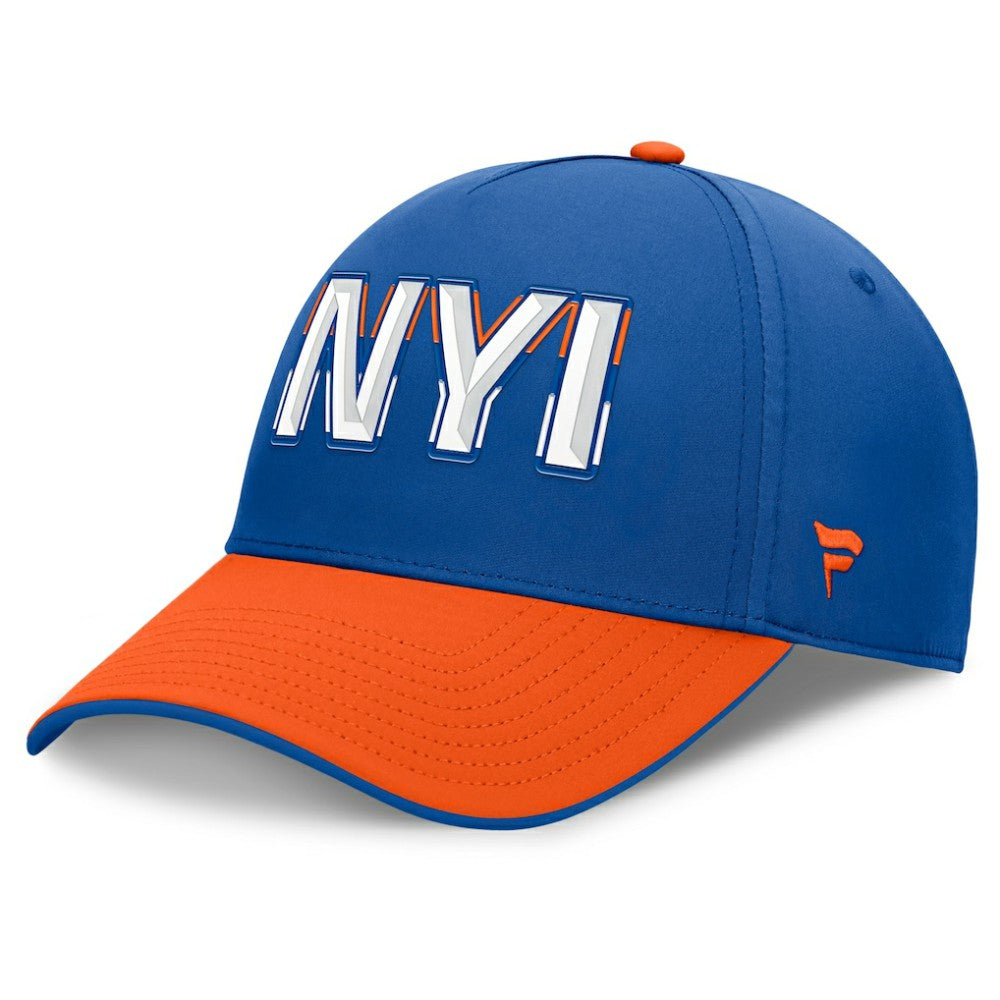 New York Islanders Fanatics Authentic Pro Rink Team Code Flex Hat Royal/Orange