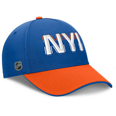 New York Islanders Fanatics Authentic Pro Rink Team Code Flex Hat Royal/Orange