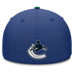 Vancouver Canucks Fanatics Authentic Pro Rink Team Code Flex Hat Blue/Green