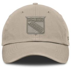 New York Rangers Fanatics Authentic Pro Road Adjustable Hat Tan