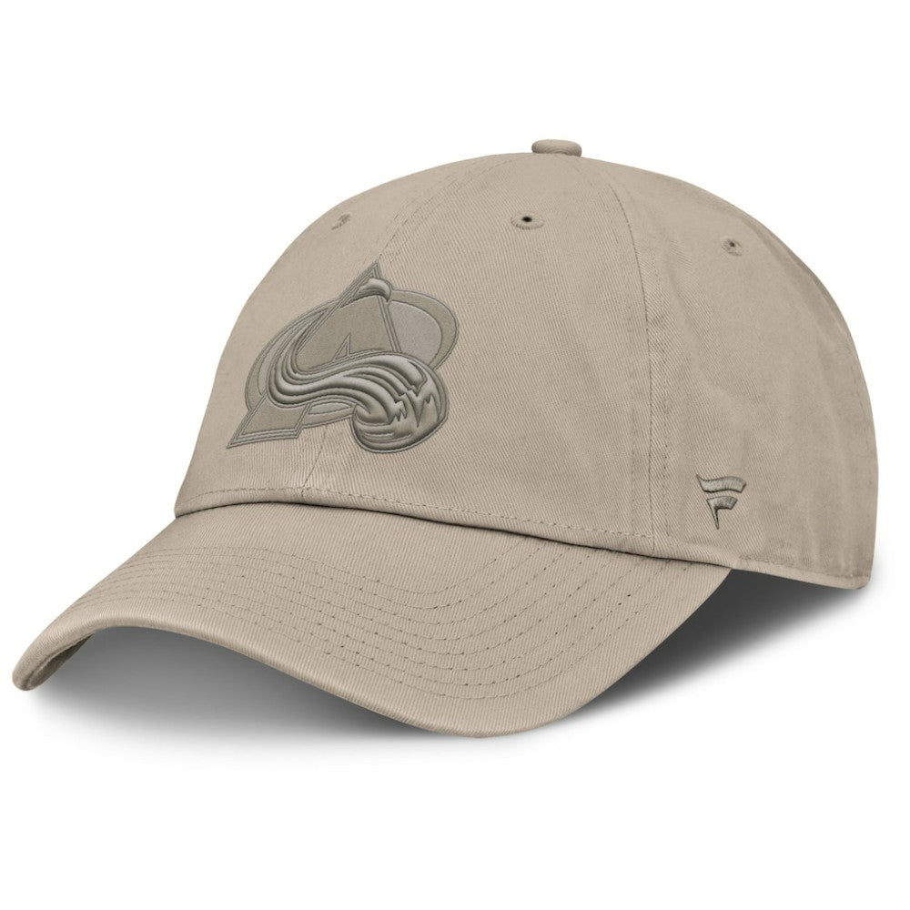Colorado Avalanche Fanatics Authentic Pro Road Adjustable Hat Tan