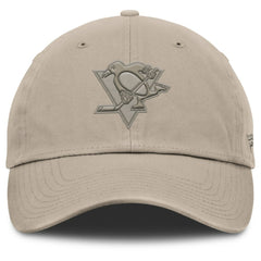 Pittsburgh Penguins Fanatics Authentic Pro Road Adjustable Hat Tan