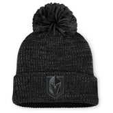 Vegas Golden Knights Fanatics Women's Authentic Pro Road Cuffed Knit Hat with Pom Black