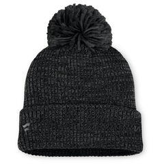 Vegas Golden Knights Fanatics Women's Authentic Pro Road Cuffed Knit Hat with Pom Black