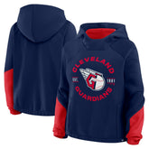 Cleveland Guardians Women's Oversized Time to Win Pullover Hoodie - Navy