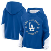 Los Angeles Dodgers Women's Oversized Time to Win Pullover Hoodie - Royal
