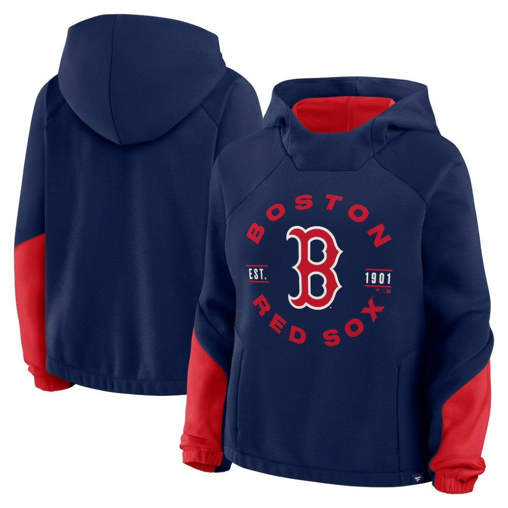 Boston Red Sox Women's Oversized Time to Win Pullover Hoodie - Navy