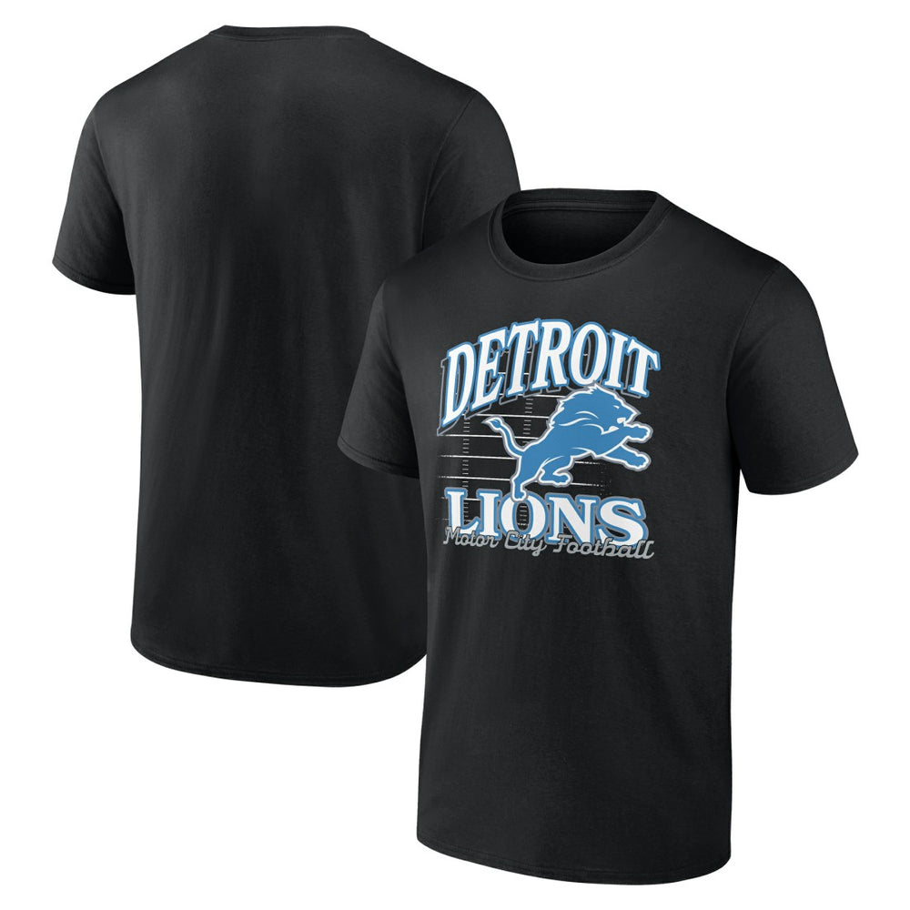 Detroit Lions Retro Gridiron T-Shirt - Black discount