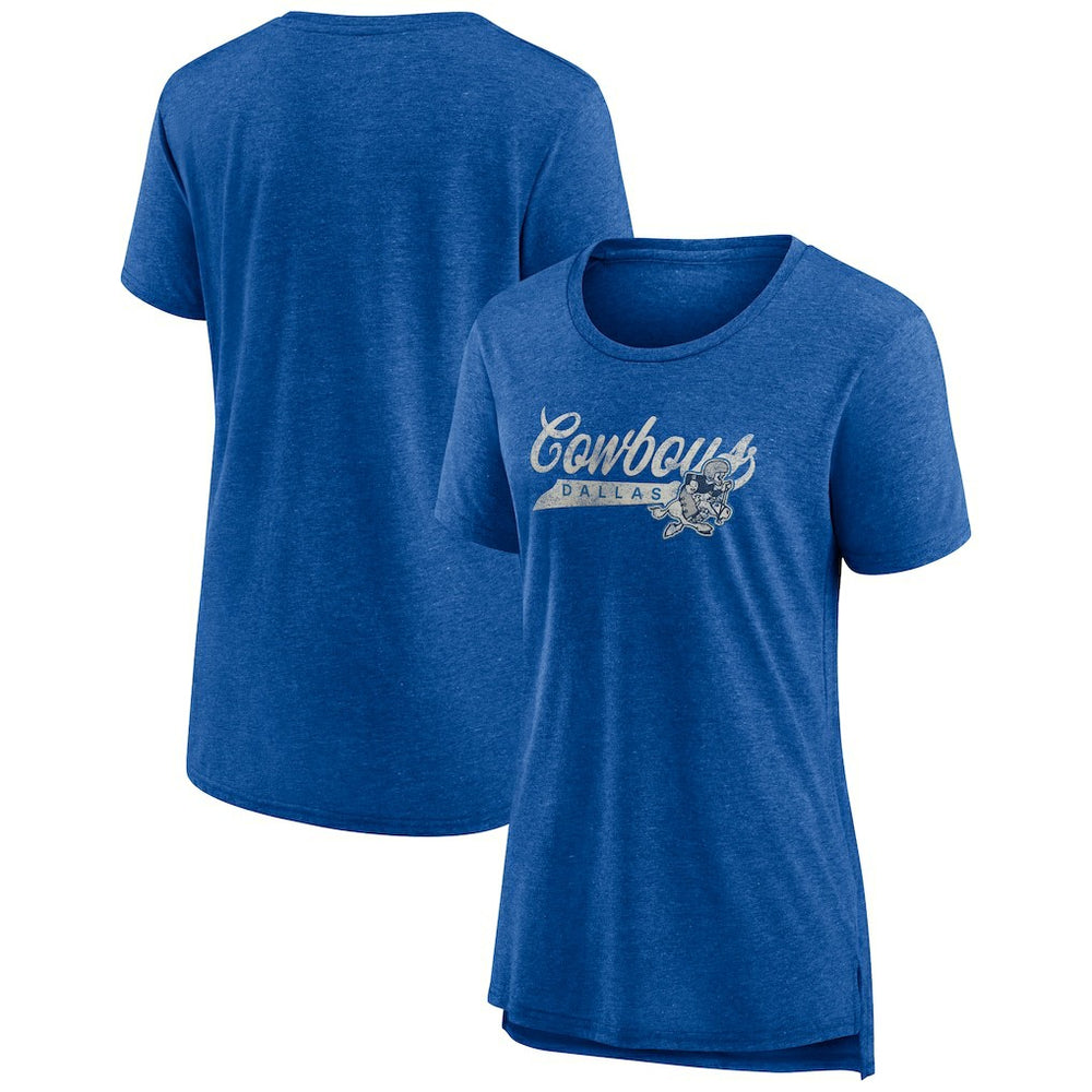 Dallas Cowboys Women's Original Play Tri-Blend T-Shirt - Royal outlet