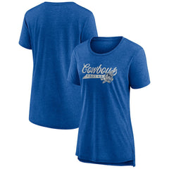 Dallas Cowboys Women's Original Play Tri-Blend T-Shirt - Royal outlet