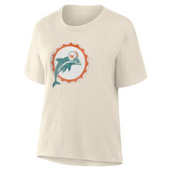 Miami Dolphins Women's Dove Legacy T-Shirt - Cream cheap