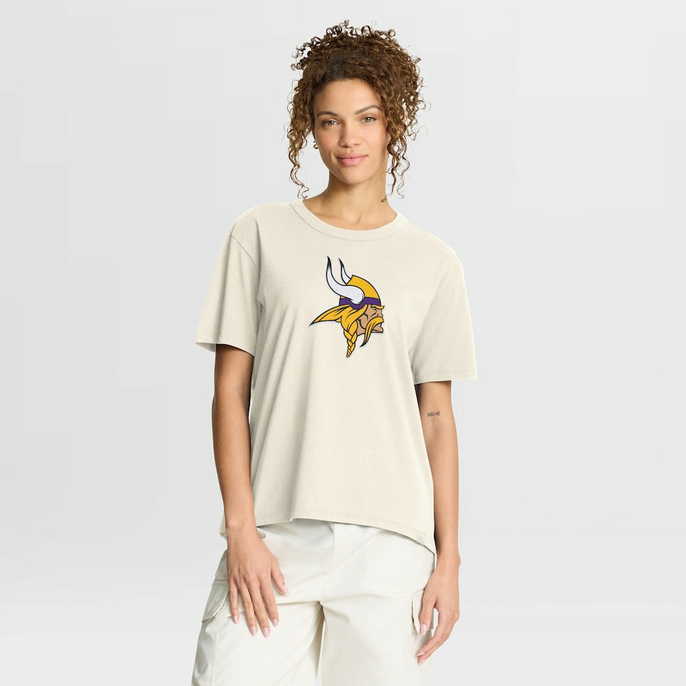 Minnesota Vikings Women's Dove Legacy T-Shirt - Cream on sale