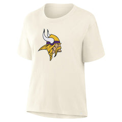 Minnesota Vikings Women's Dove Legacy T-Shirt - Cream on sale