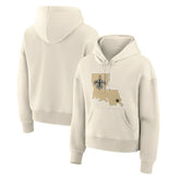 New Orleans Saints Women's Dove Legacy Pullover Hoodie - Cream on sale
