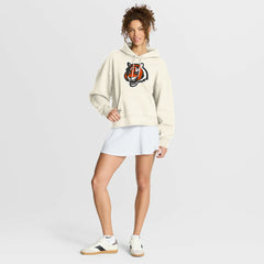 Cincinnati Bengals Women's Dove Legacy Pullover Hoodie - Cream for sale