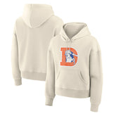 Denver Broncos Women's Dove Legacy Pullover Hoodie - Cream cheap