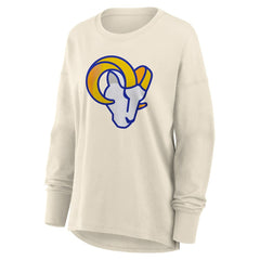 Los Angeles Rams Women's Dove Legacy Long Sleeve T-Shirt - Cream cheap