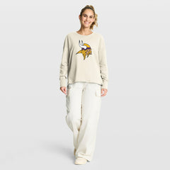 Minnesota Vikings Women's Dove Legacy Long Sleeve T-Shirt - Cream discount