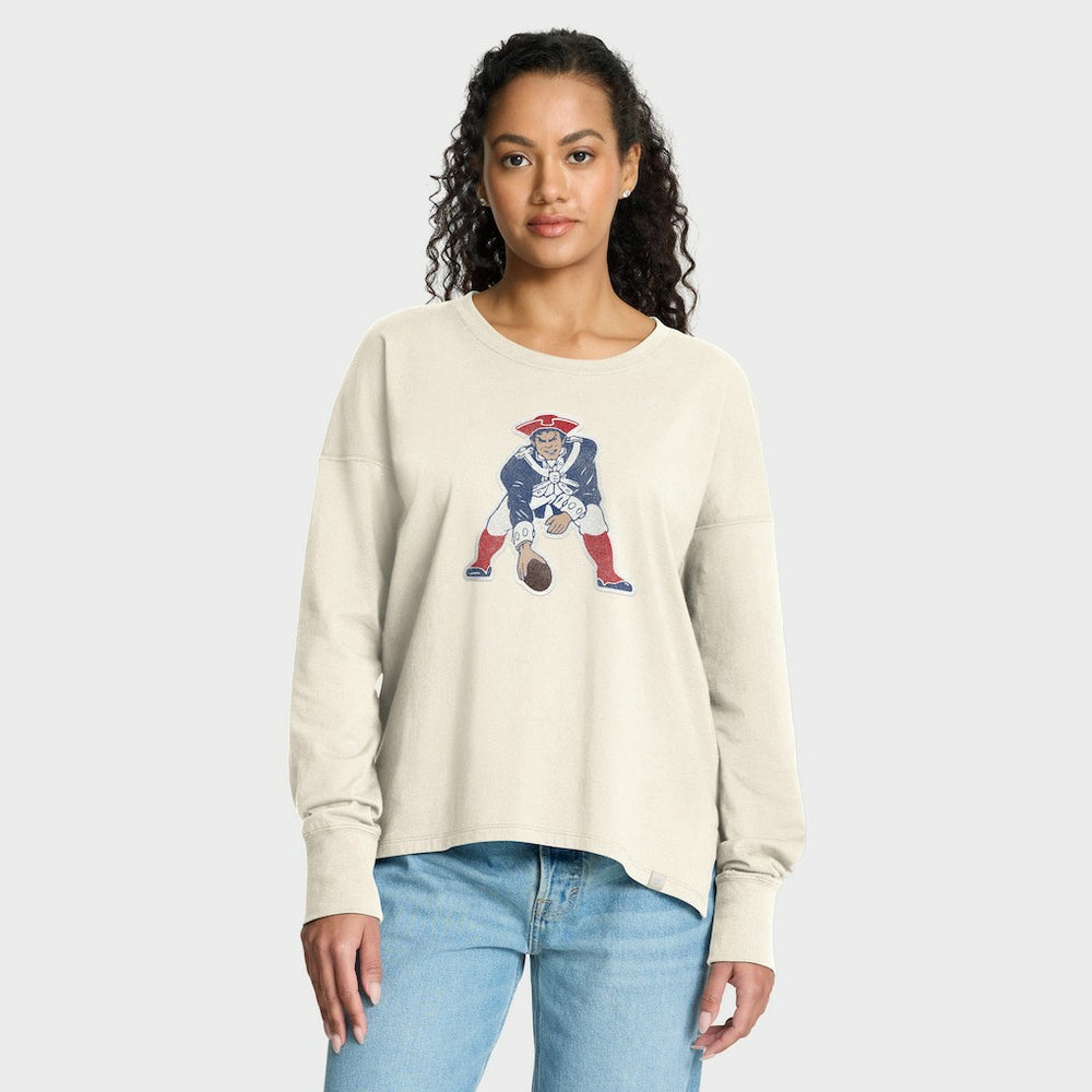 New England Patriots Women's Dove Legacy Long Sleeve T-Shirt - Cream outlet