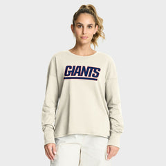 New York Giants Women's Dove Legacy Long Sleeve T-Shirt - Cream outlet